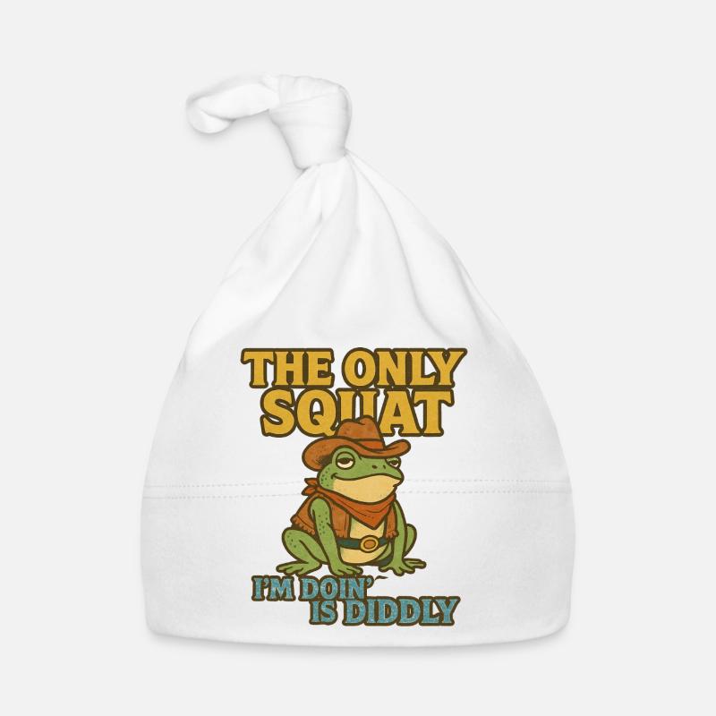Cowboy grenouille squat jeu de mots Bonnet bio Bébé