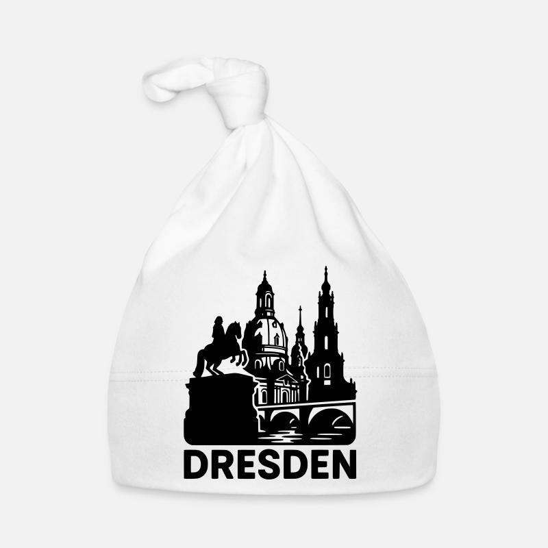 Dresden Landmark Silhouette Organic Baby Cap