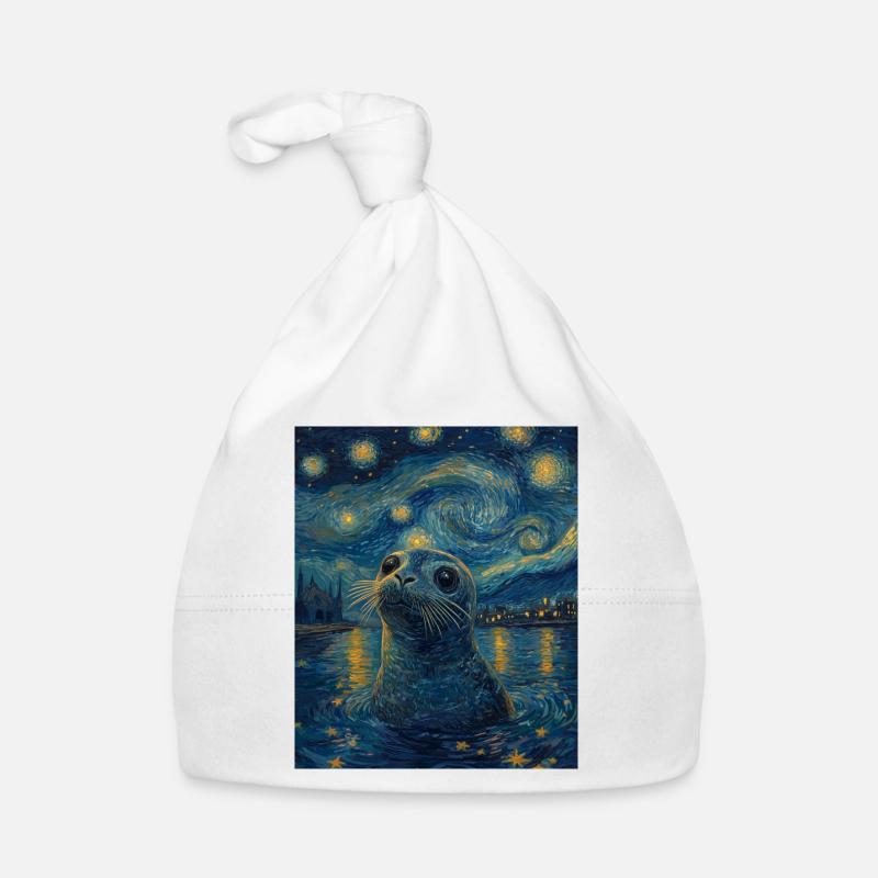 Robbe Van Gogh Style Starry Night Organic Baby Cap