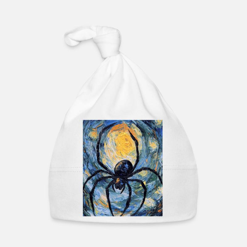 araignées araignées Halloween style Van Gogh Bonnet bio Bébé