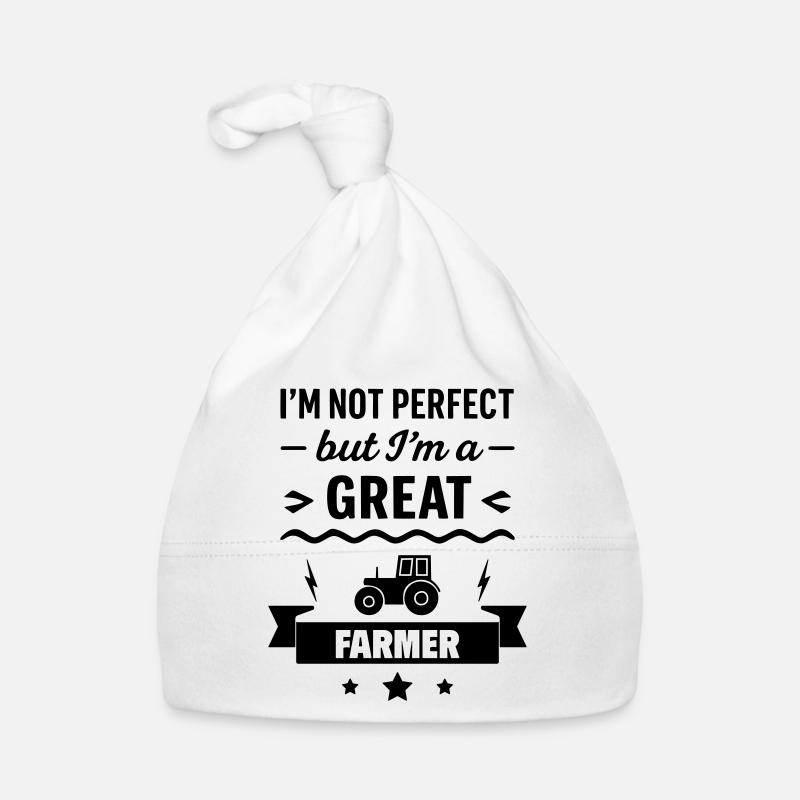 Super Farmer Farmer Tractor Organic Baby Cap