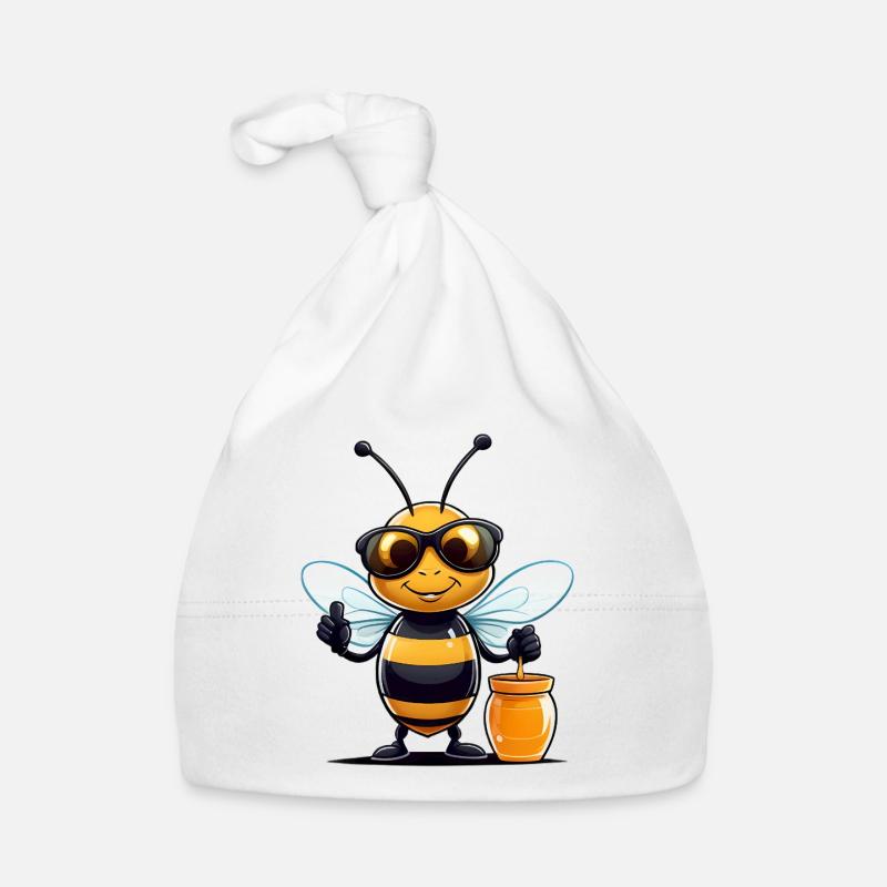 Sunglasses Bee with Honey Pot Organic Baby Cap