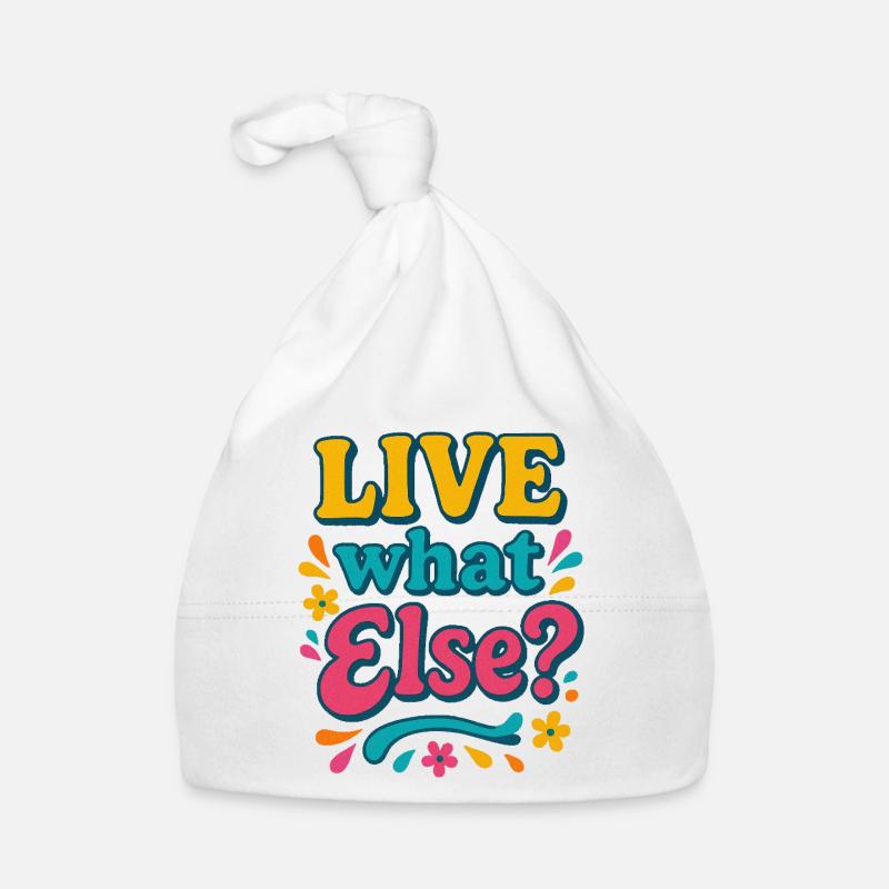Live What Else Retro Typography Organic Baby Cap