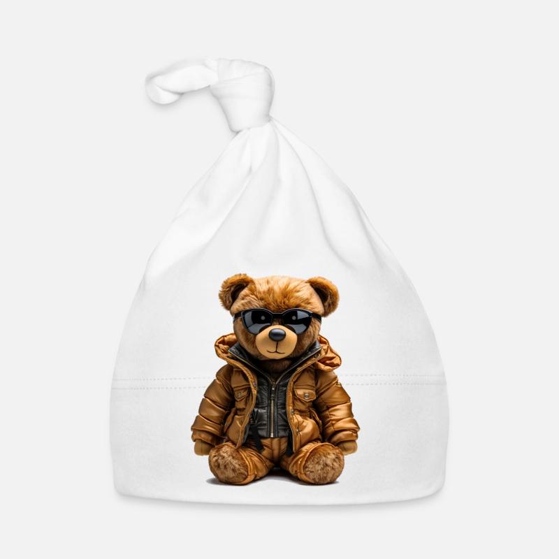 Ours cool dans une parka Bonnet bio Bébé