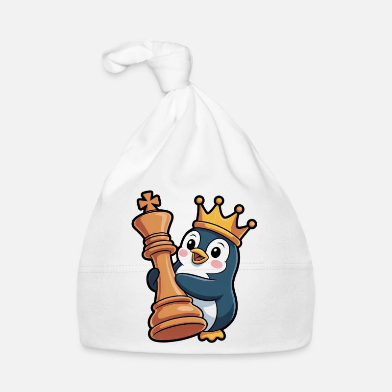Mignon pingouin Chess King Queen Brain Game Bonnet bio Bébé