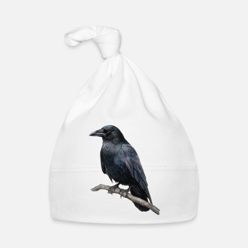 Raven Crow Bird Organic Baby Cap