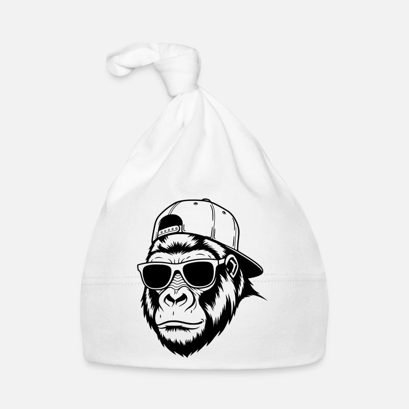 Gorille cool avec une casquette et des lunettes de soleil Bonnet bio Bébé