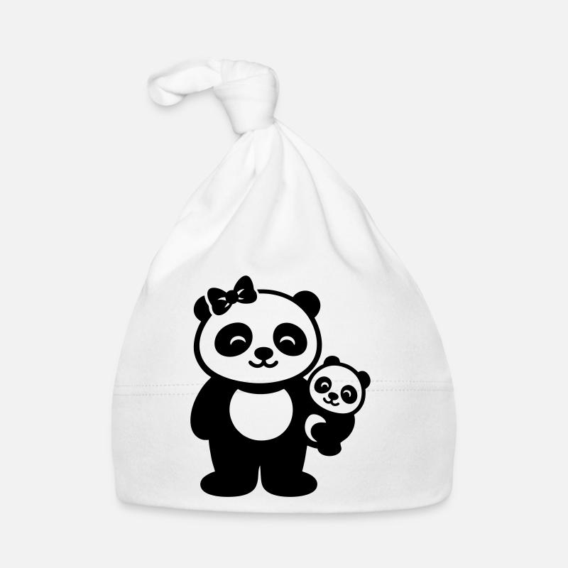 Maman Panda avec cadeau familial bébé Bonnet bio Bébé