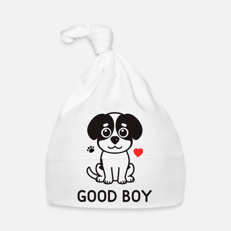 Good Boy – Cute Dog Motif Organic Baby Cap