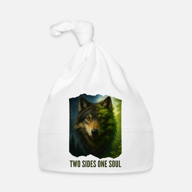 The Two Faces of the Wolf Organic Baby Cap