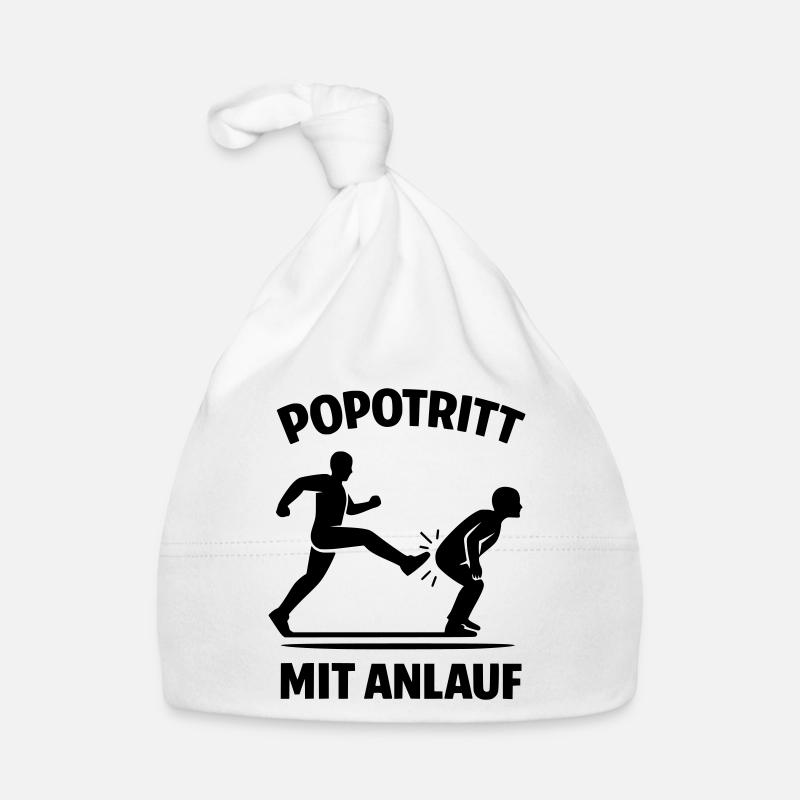 Kick in the butt with a run-up Organic Baby Cap