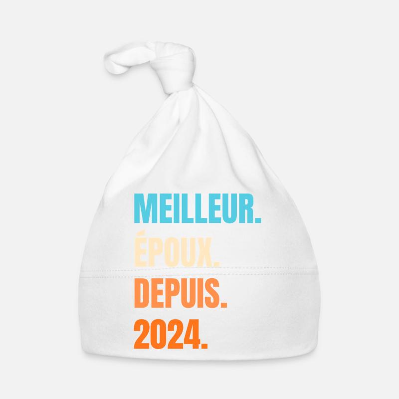 Bester Ehemann seit 2024 Geschenk-Ehemann Baby Bio-Mütze