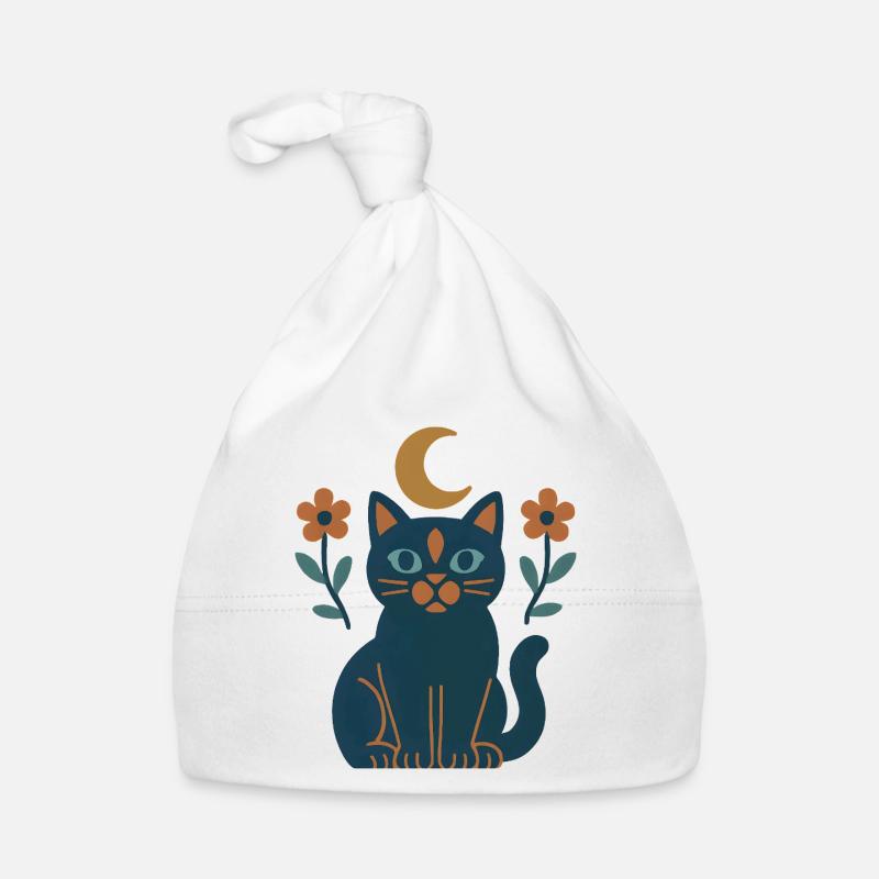 Moonlight Cat Dreams Organic Baby Cap