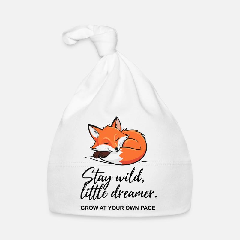 Fox Dreamer: Stay Wild Botschaft Baby Bio-Mütze
