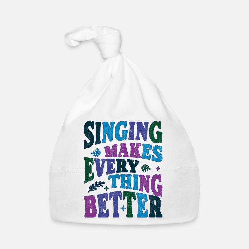 Singing makes everything better color Baby Bio-Mütze