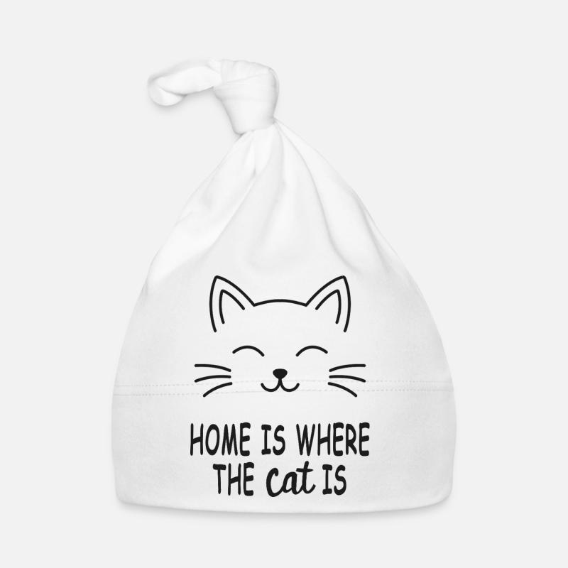 Chat - La maison, c’est là où se trouve le chat Bonnet bio Bébé