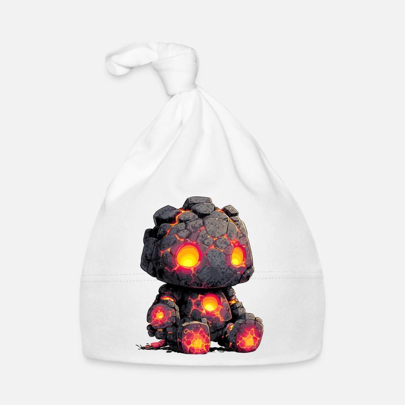 Enfant Héros de Pierre Golem de Lave Bonnet bio Bébé