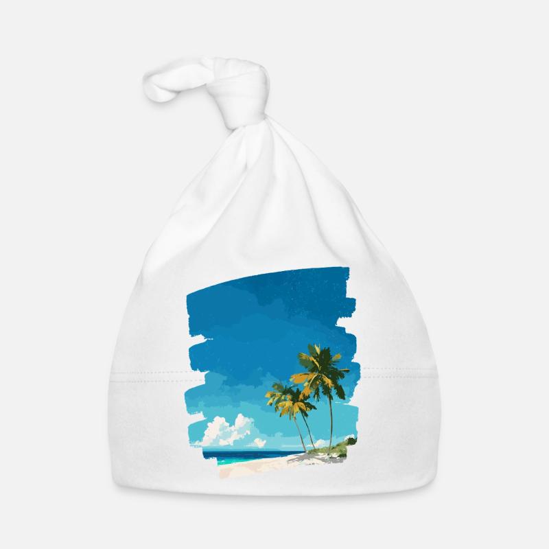 Strand Meer Palmen Baby Bio-Mütze