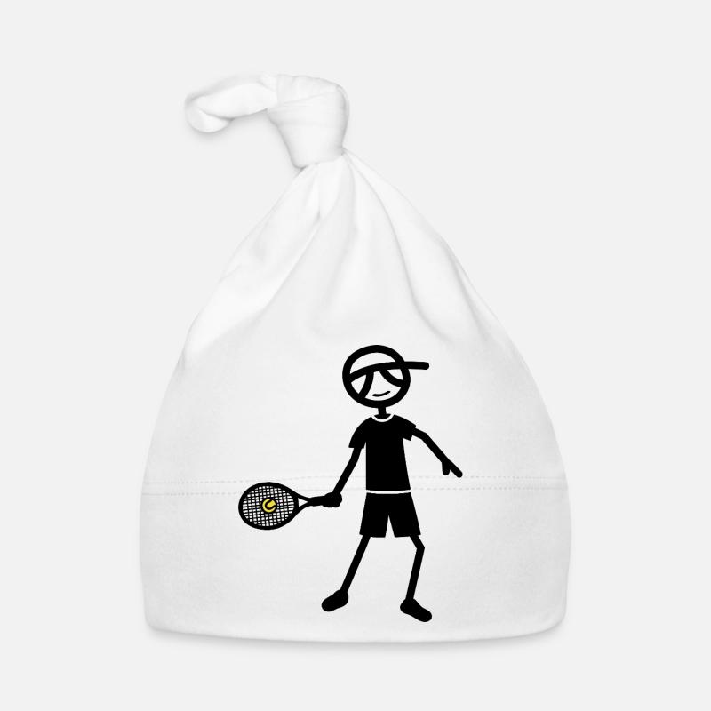 Coup droit de tennis - Bonnet bio Bébé - blanc
