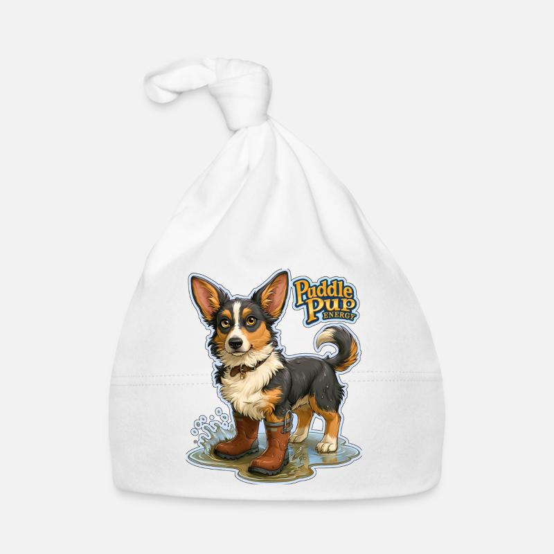 Énergie du chiot de la flaque : Bottes éclaboussures Bonnet bio Bébé