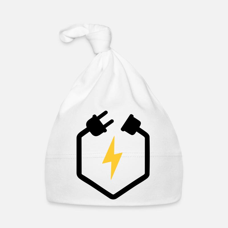 Elektriker Stecker Energie Blitz Logo Baby Bio-Mütze