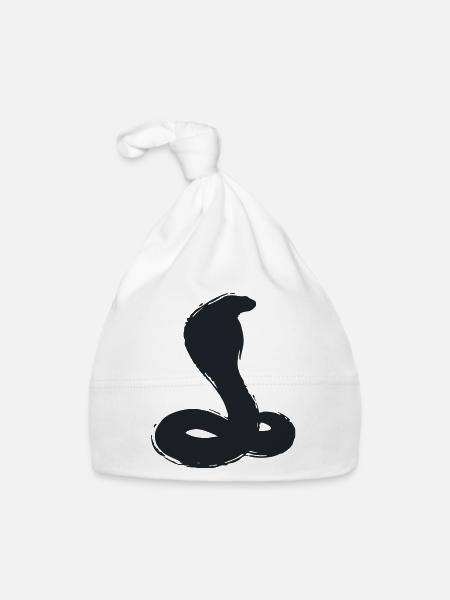 Cobra Silhouette Snake Mascot eSport - Organic Baby Cap - white - Front
