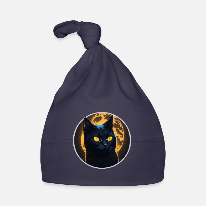 Chat noir Halloween Bonnet bio Bébé