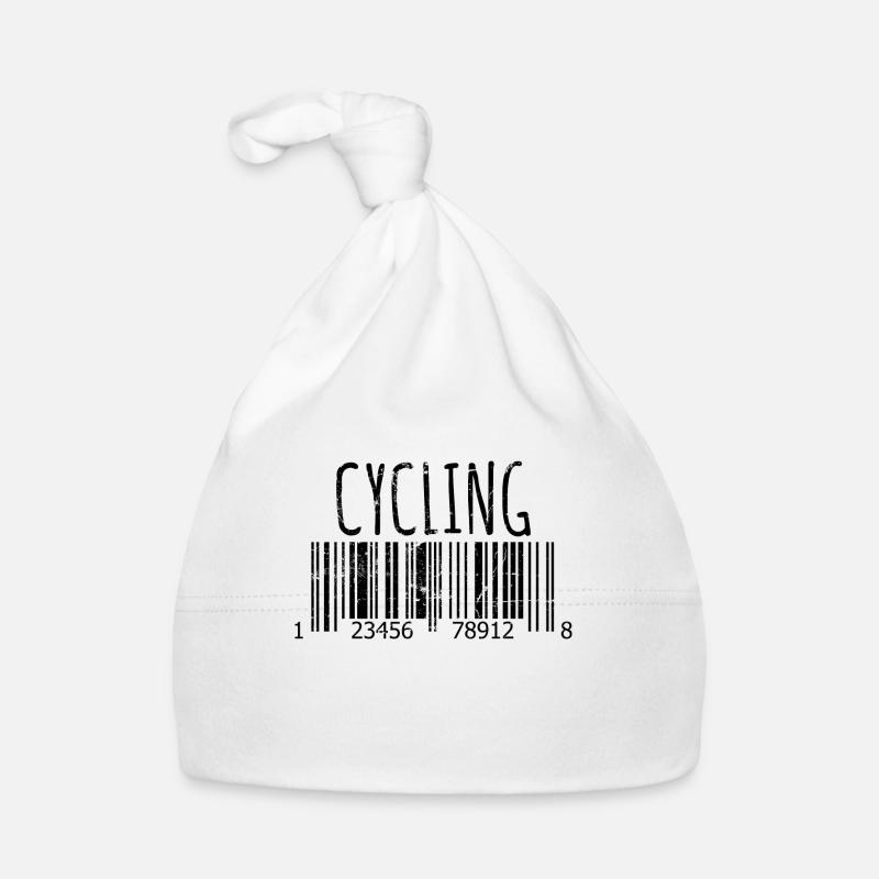 Cycling Barcode Cycling Cyclists Cyclists - Organic Baby Cap - white