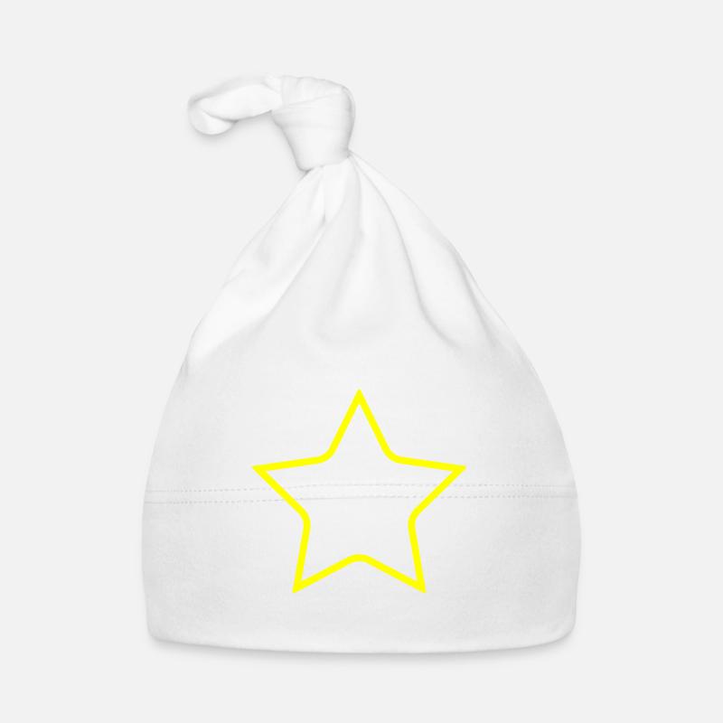 Symbole de l’étoile - Bonnet bio Bébé - blanc
