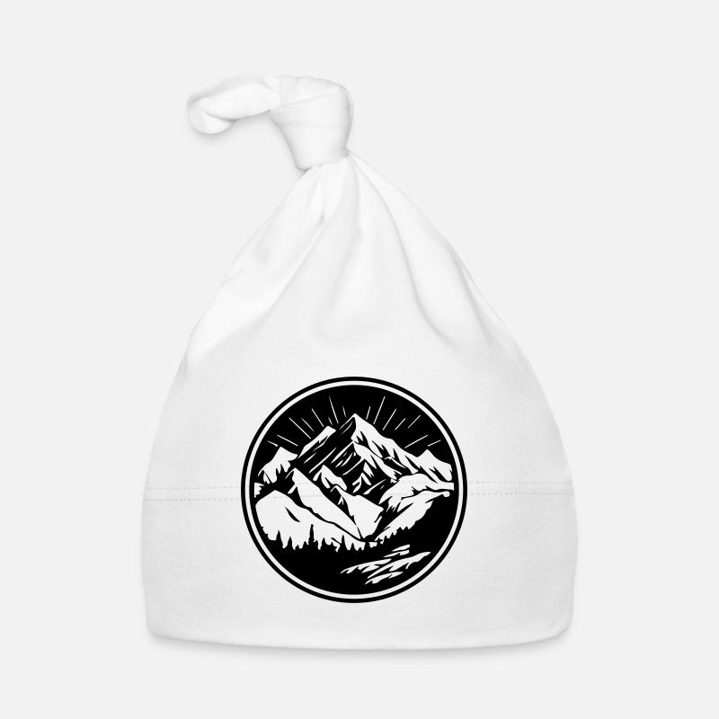 Berge Silhouette Landschaft Baby Bio-Mütze