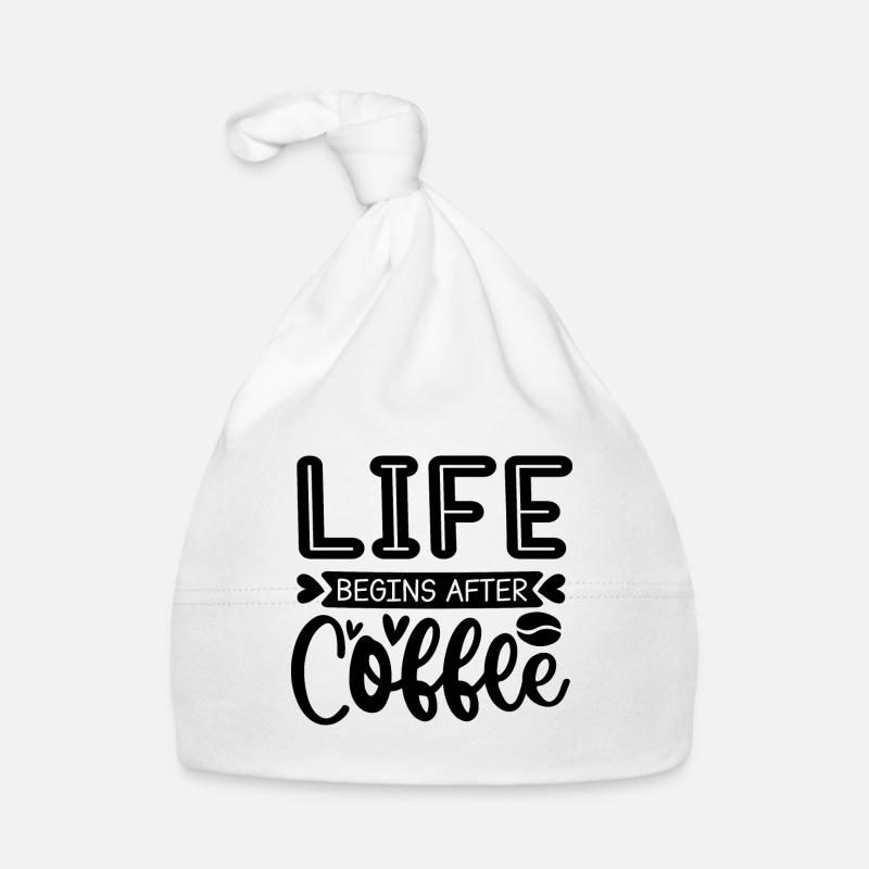 Das Leben beginnt nach dem Kaffee Baby Bio-Mütze
