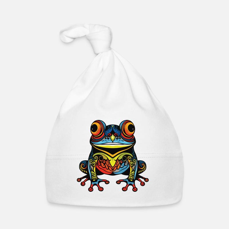 Frosch Portrait Baby Bio-Mütze