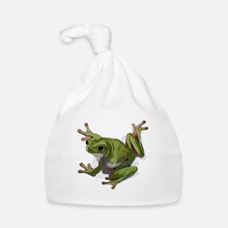 Weißer Laubfrosch Baby Bio-Mütze
