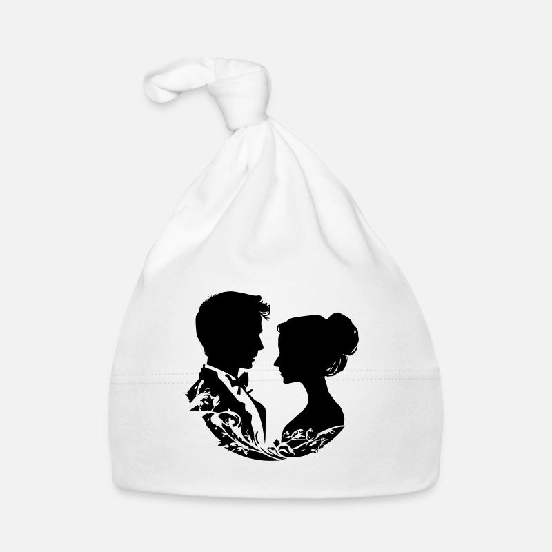 Ehepaar Hochzeit Silhouette Baby Bio-Mütze