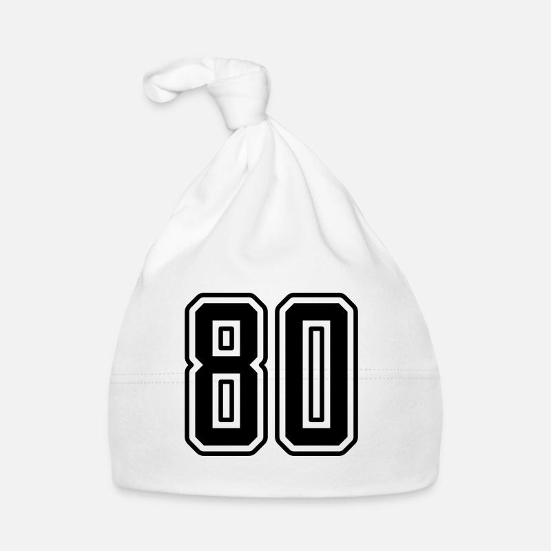 80 Zahl Symbol Baby Bio-Mütze