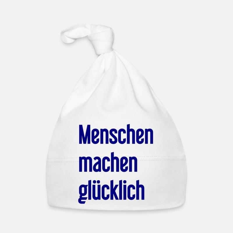 Menschen machen glücklich – Positives Statement Baby Bio-Mütze