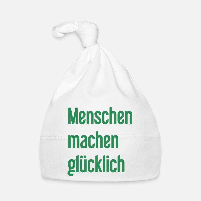 Menschen machen glücklich – Positives Statement Baby Bio-Mütze