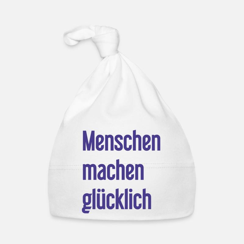 Menschen machen glücklich – Positives Statement Baby Bio-Mütze