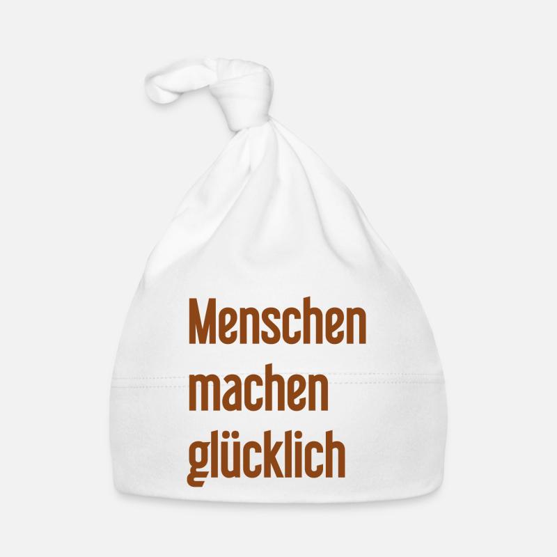 Menschen machen glücklich – Positives Statement Baby Bio-Mütze