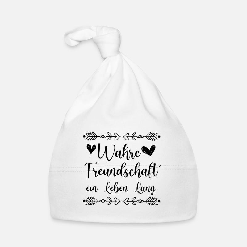 Freundschaft Spruch Baby Bio-Mütze