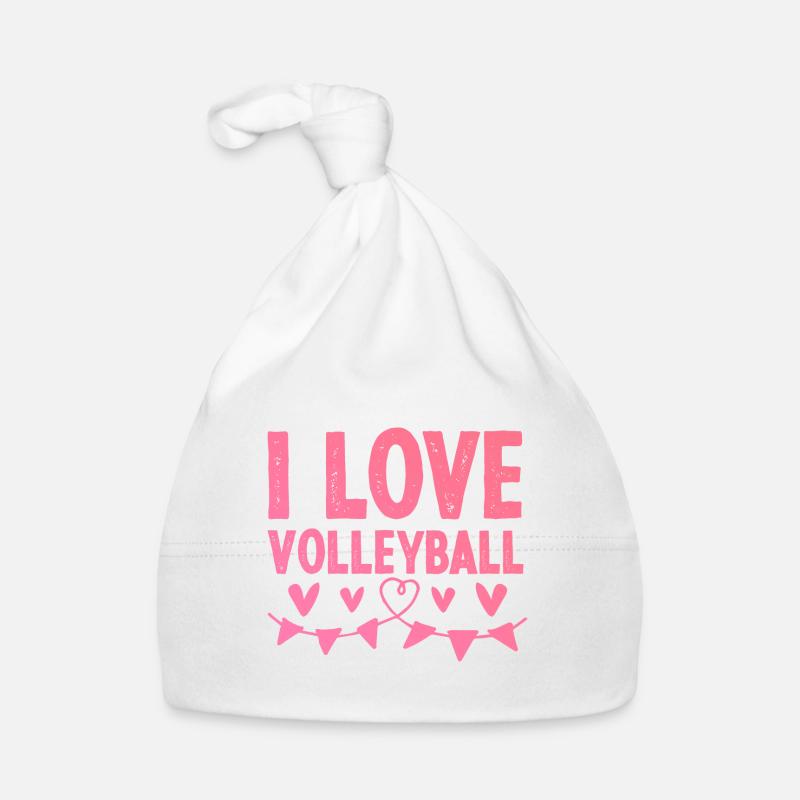Ich liebe Volleyball Baby Bio-Mütze