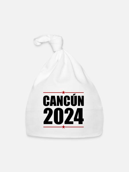 Cancun 2024 - Baby Bio-Mütze - Weiß - Vorne