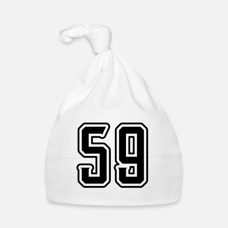 59 Number Symbol Organic Baby Cap