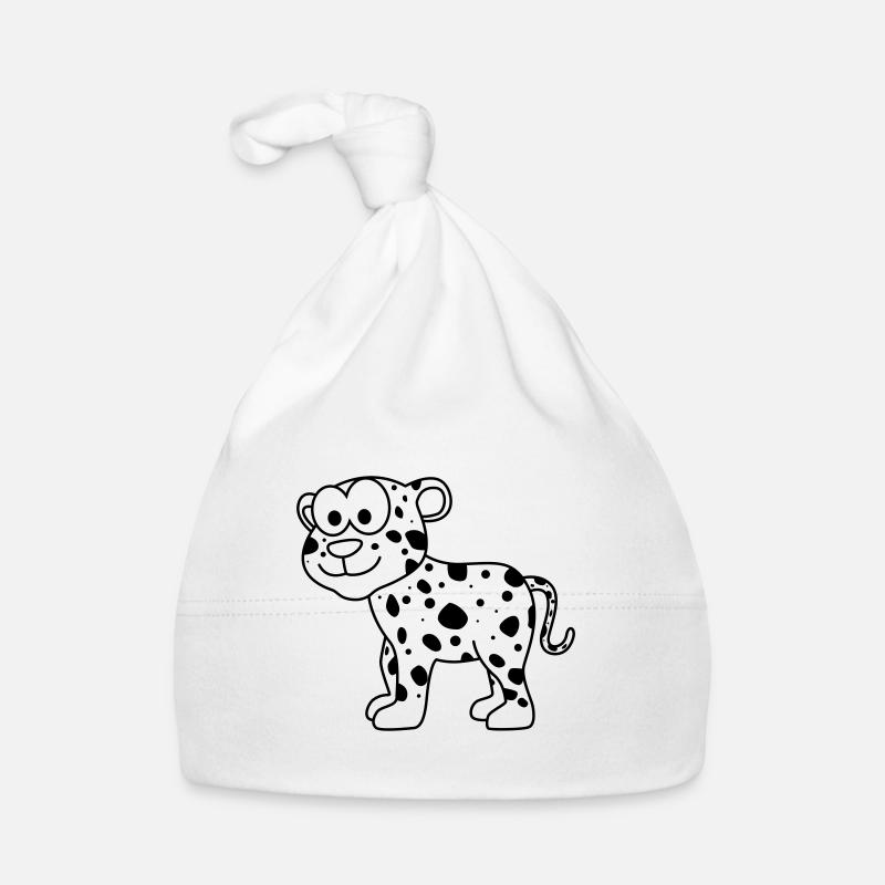 Leopard Comic Animal Organic Baby Cap