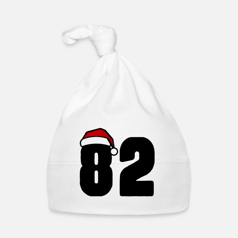 82 Number Christmas Organic Baby Cap
