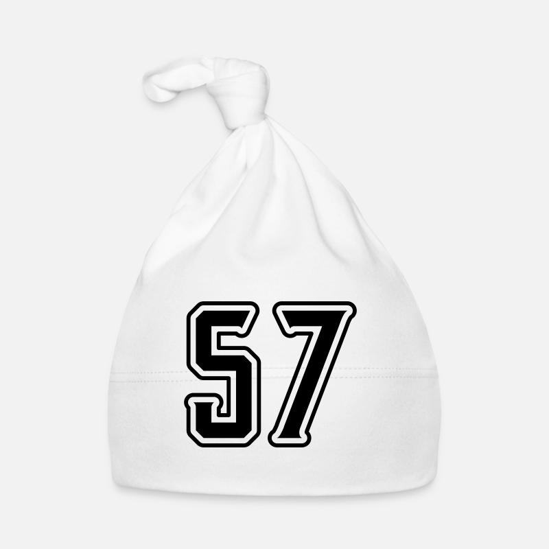 57 Number Symbol Organic Baby Cap