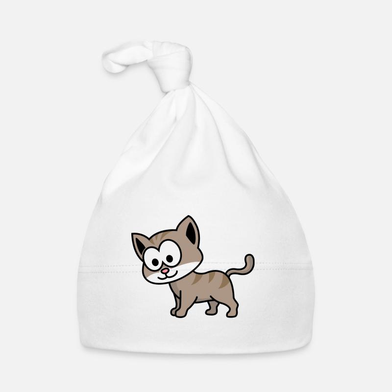 Cat Comic Animal Organic Baby Cap