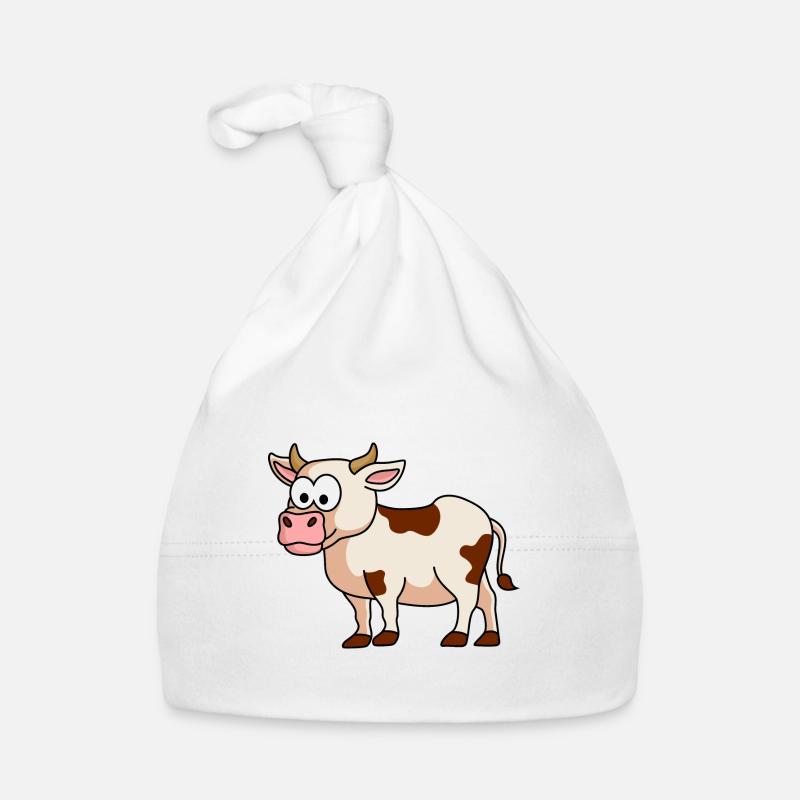 Vache Comic Animal Bonnet bio Bébé