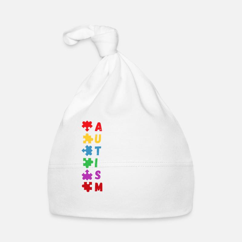 Sensibilisation à l’autisme - Bonnet bio Bébé - blanc