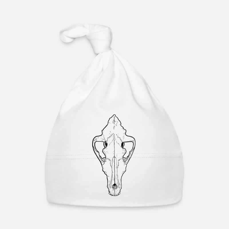 Pferdeschädel Pferd Totenschädel Baby Bio-Mütze